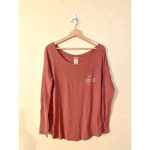 Victoria’s Secret PINK Boat Neck Jersey Lounge Top